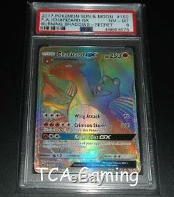 Psa 8 Nm-mint Charizard Gx 150/147 Sm Brûler Ombres Hyper Rare Carte Pokemon