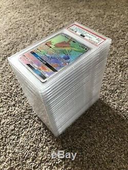Psa 9/10 Hyper Rare Lot De Cartes Pokémon Rayquaza Gx Tapu Lele Gx