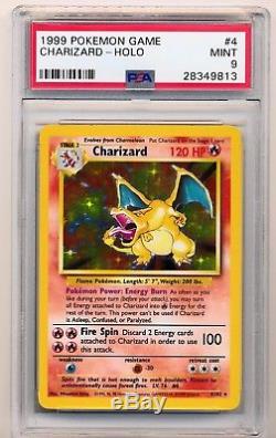 Psa 9 Charizard 4/102 Set De Base Menthe Pokemon Card Holo Rare