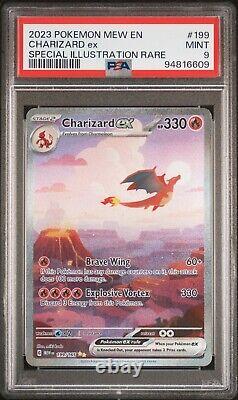 Psa 9 Charizard Ex Illustration Spéciale Rare 199 2023 Pokemon Mew En-151