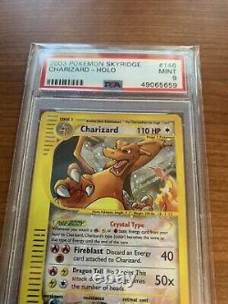 Psa 9 Cristal Charizard Holo Skyridge 146/144 Secrète Rare Carte Pokemon