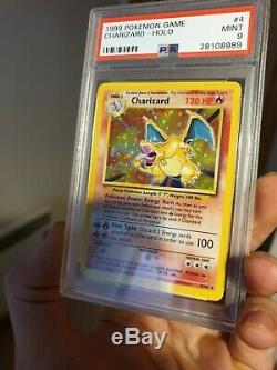 Psa 9 Mint Charizard 4/102 Base Set Ultra Rare Holo 1999 Carte Pokemon