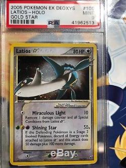 Psa 9 Mint Latios Gold Star 106/107 Ex Deoxys Secret Rare Holo Carte Pokémon