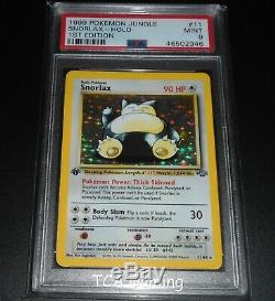 Psa 9 Mint Snorlax 11/64 Edition 1st Jungle Set Holo Rare Carte Pokémon