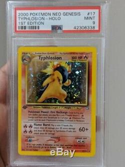 Psa 9 Typhlosion 17/111 1ère Édition Holo Rare Neo Genesis Carte Pokémon