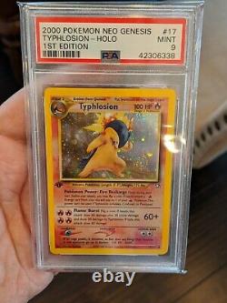 Psa 9 Typhlosion 17/111 1ère Édition Holo Rare Neo Genesis Pokemon Card