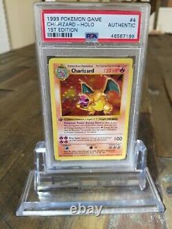 Psa-authentic- 1ère Édition Base Set Shadowless Charizard Pokemon Card 4/102