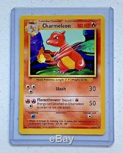 Rare! 1999 Charmeleon Carte Pokemon 24/102 De L'étape 1 Lv. 32 # 5 Base Set Old Vintage