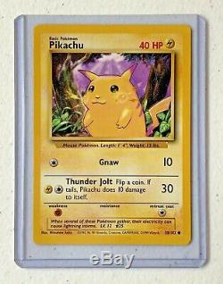 Rare 1999 Pikachu Carte Pokémon 58/102 Fond Violet Assistants 40 HP Nintendo