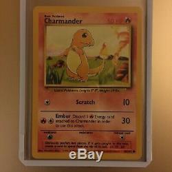 Rare 1ère Édition Des Cartes Pokémon Charmander 46/102 Très Bonne Condition