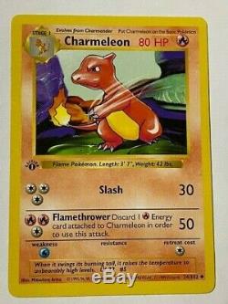 Rare Charmeleon Carte Pokemon Incroyable Condition 1995 24/102 1ère Édition