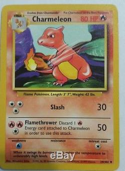 Rare Charmeleon Pokemon Card Excellent Etat 1995 24/102