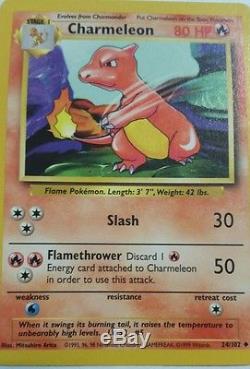 Rare Charmeleon Pokemon Card Excellent Etat 1995 24/102