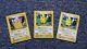 Rare Pikachu Pokemon Cards 58/102 Fond Violet & 60/64 Fond Vert