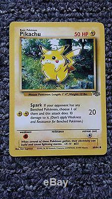 Rare Pikachu Pokemon Cards 58/102 Fond Violet & 60/64 Fond Vert