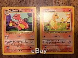 Rare Shadowless Charmeleon Pokemon Card Great Condition + Charmander Base Set