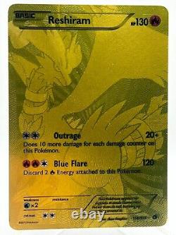 Reshiram 114/113 Trésors Légendaires BW Carte Pokémon TCG Rare Secrète Holo Or