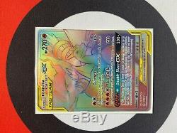 Reshiram & Charizard Gx 217/214 Rainbow Hyper Rare Carte Pokémon Liens Débrouillés