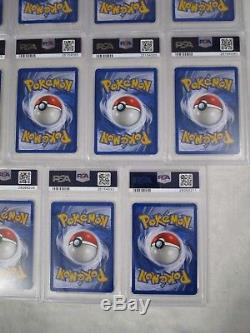 Rocket 1ère Edition Complete Lot 18 Psa 9 Mint Holo Rare Pokemon Cartes Charizard