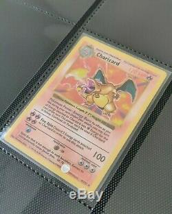 Shadowless Dracaufeu 4/102 Holo Feuille De Base Rare Set Carte Pokemon