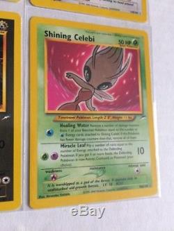 Shining Pokémon 4 Carte Lot Steelix Celebi Magikarp Noctowl Secret Rare Non Jouée