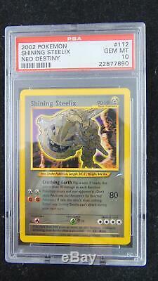 Shining Steelix 112/105 Neo Destiny Psa 10 Gem Mint Rare Holo Carte Pokémon
