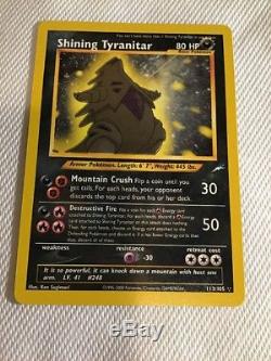 Shining Tyranitar Holo Secret Carte Pokémon Rare Neo Destiny 113/105 Nm + / Mint