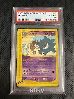 Skyridge Psa 10 Gemme Menthe Gengar Non-holo Rare 2003 Carte Pokémon #10/144