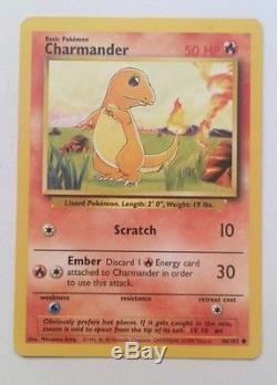 Très Rare Charmander 46/102 Original Pokemon Card