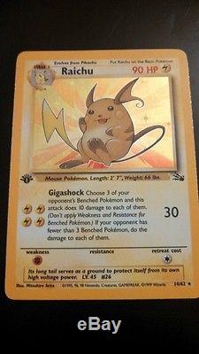 Ultra Rare 1ère Édition Holographic Raichu Pokemon Card