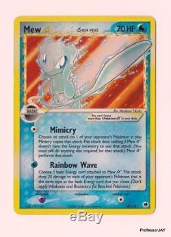 Ultra Rare Or Étoile Mew 101/101 Ex Dragon Frontiers Carte Pokémon Tcg