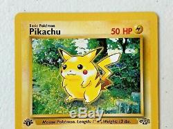 Ultra Rare! Pokemon Pikachu 1ère Édition Jungle 60/64 1999 Carte Très Propre Ex C