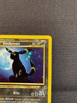 Umbreon 13/75 1ère Édition Holo Rare Neo Discovery Pokemon Card 2001 Nm-m Swirl