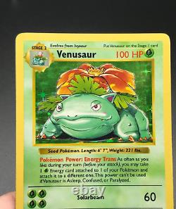 Vénusaur Base Set Sans Ombre 15/102 Holo Rare Pokemon Card