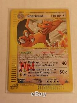 X1 Pokemon Crystal Carte Charizard 146/144 Secret Rare Holo Foil 2003 Skyridge Nm